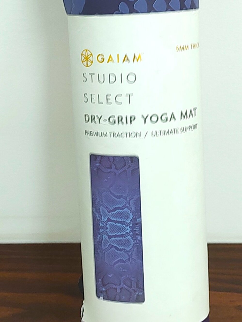 LPN - Gaiam Studio Select Dry-Grip Non-Slip Yoga Mat Snake - Purple - (5mm)